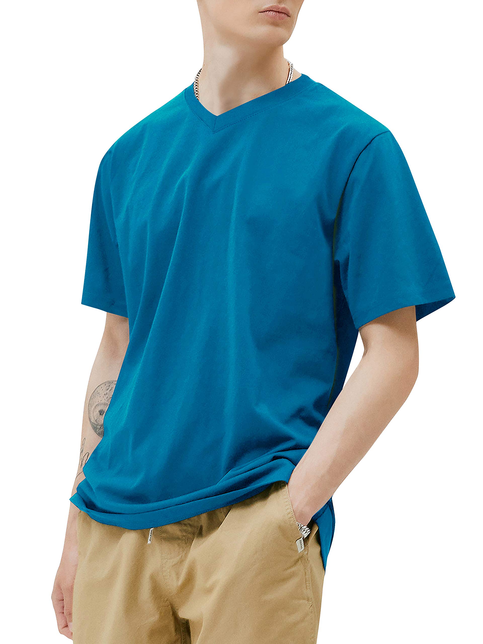 Men's Comfort Casual Essential V-Neck T-Shirt - Short Sleeve Tee for Everyday Wear | Perfect for Work, Gym & Casual Outfits