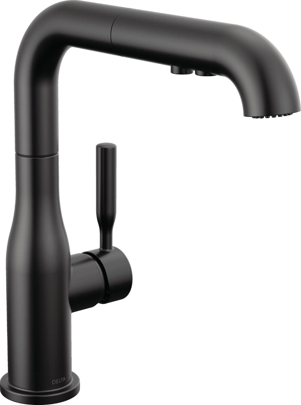 Delta Almari Pull-Out Kitchen Faucet in Matte Black - Magnetic Docking Sprayer, High Arc Commercial-Grade Kitchen Sink Faucet for Modern Homes (Model 16943-BL-DST) | Perfect for Busy Cooks & Deep Sink Cleaning