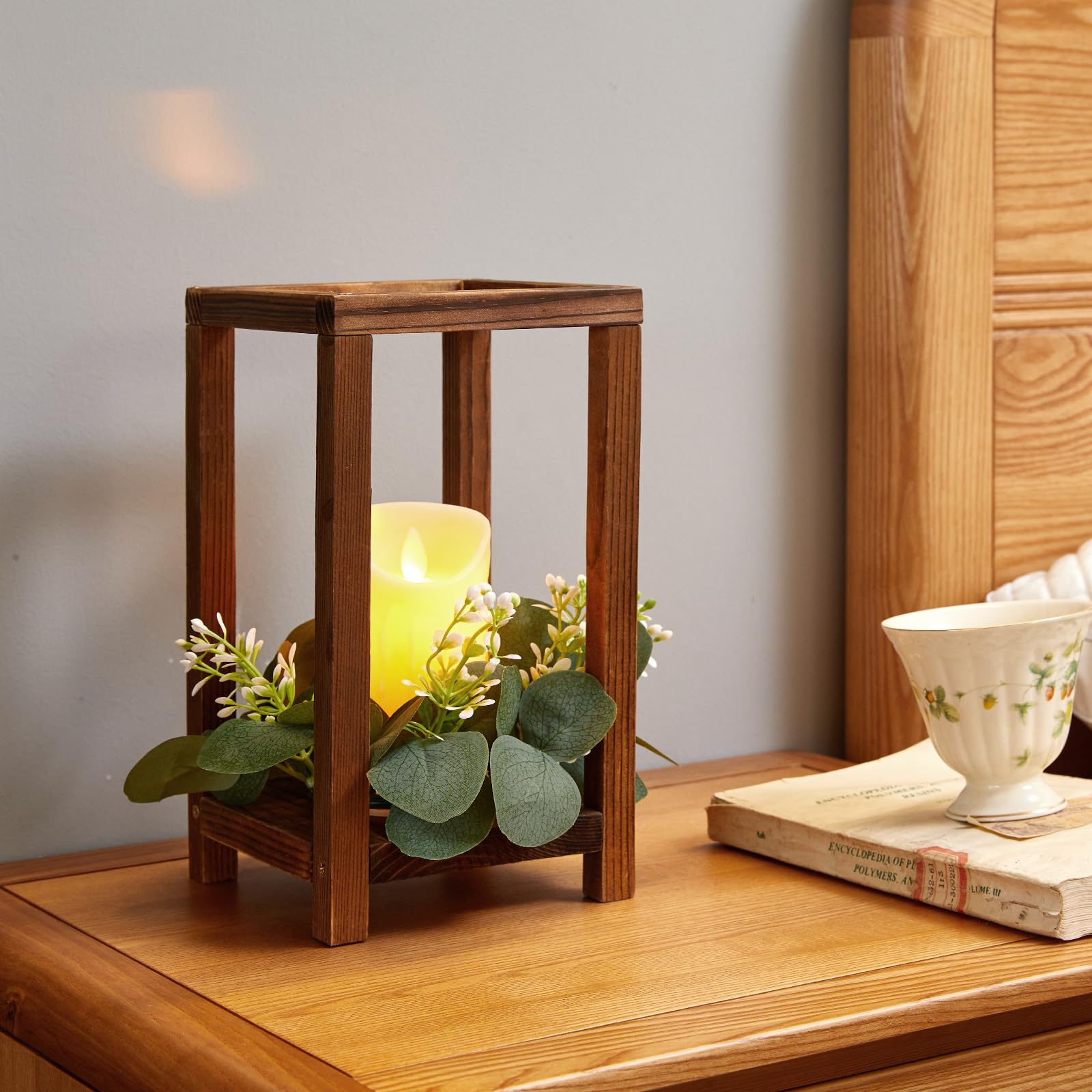 24-Piece Wooden Wedding Lantern Centerpiece Set - Rustic Farmhouse Candle Holders for Tables, Fireplaces, and Barn Weddings - Perfect for Table Decor, Country Weddings & Home Décor (No Candles or Flowers Included) - Ideal for Wedding Receptions, Anniversary Parties & Romantic Dinner Settings