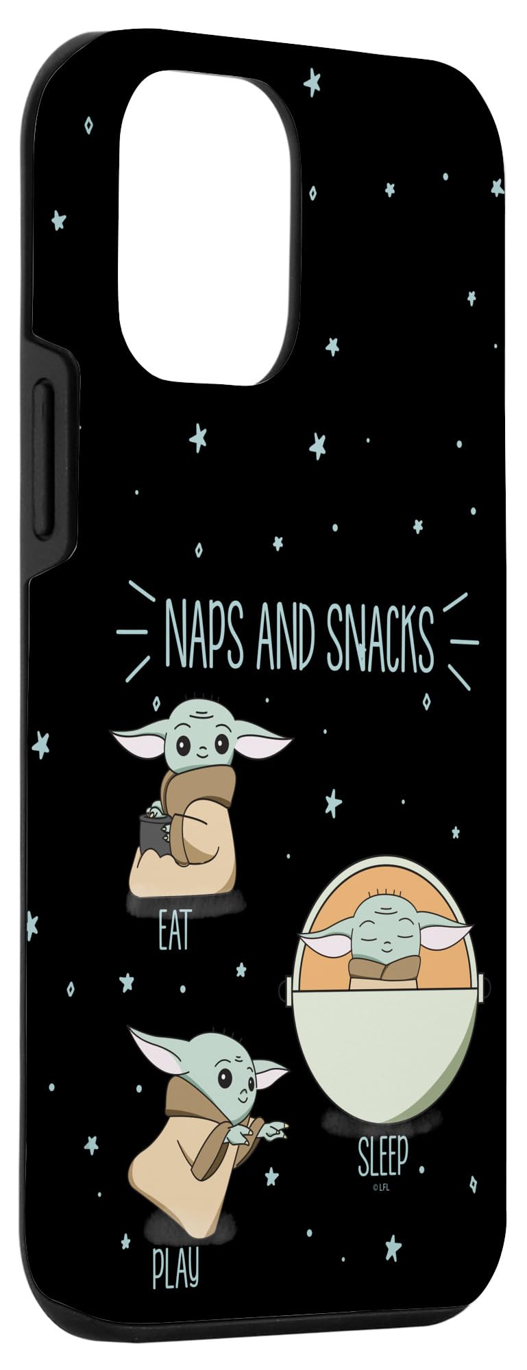iPhone 12 Mini Star Wars The Mandalorian The Child Case - Cute Baby Yoda Snack & Nap Design - Perfect for Fans, Gift Giving & Everyday Protection