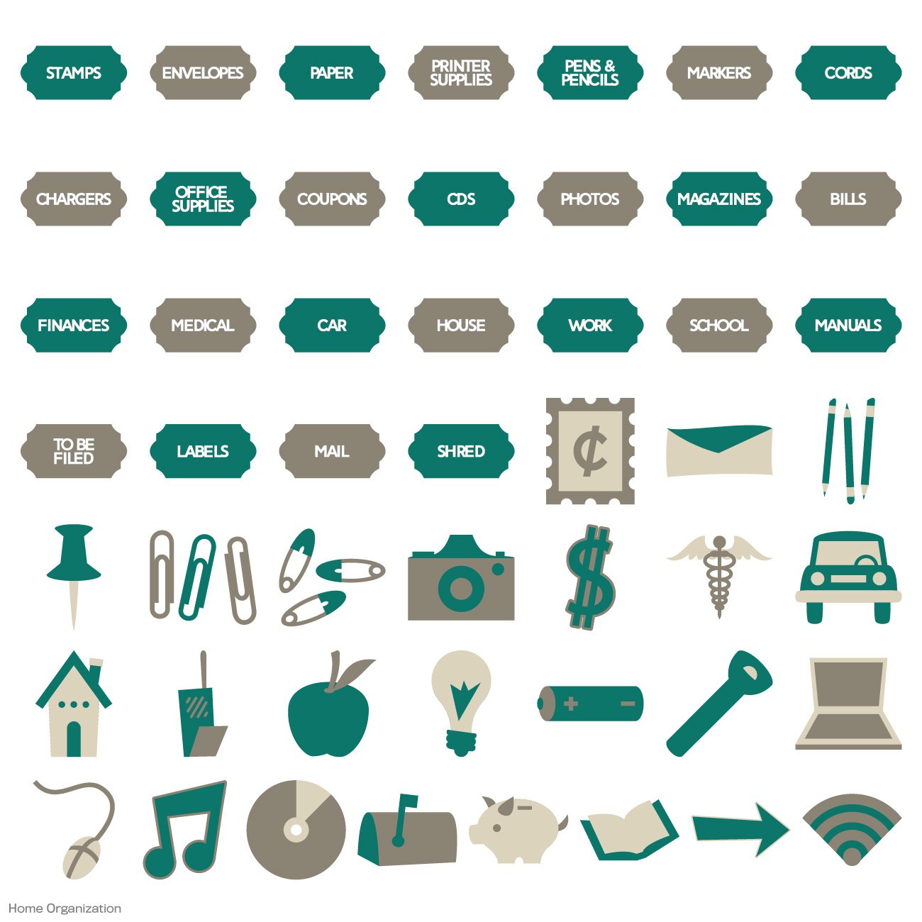 Cricut 2002653 Home Organization Cartridge - Crafting Essentials for DIY Projects, Scrapbooking, and Home Decor