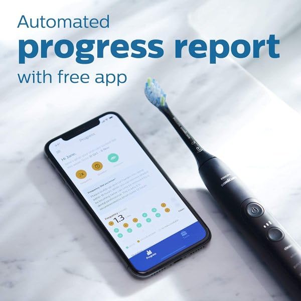 Philips Sonicare ExpertClean 7500 White Electric Toothbrush - Rechargeable Power Toothbrush with Smart Sensor, HX9690/06 - Perfect for Travel & Daily Oral Care Routine