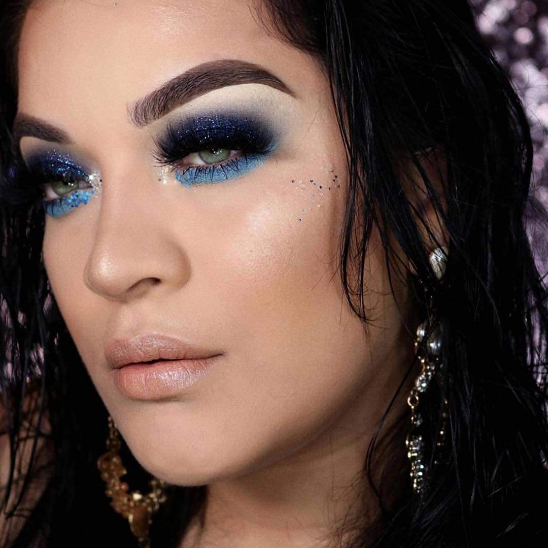 LA Splash Cosmetics Dark Blue Loose Glitter - Metallic Eyeshadow & Body Powder for Lips, Hair, Nails | Sparkling Crystallized Glitter (LA Waters) | Perfect for Parties, Festivals, Cosplay & DIY Beauty