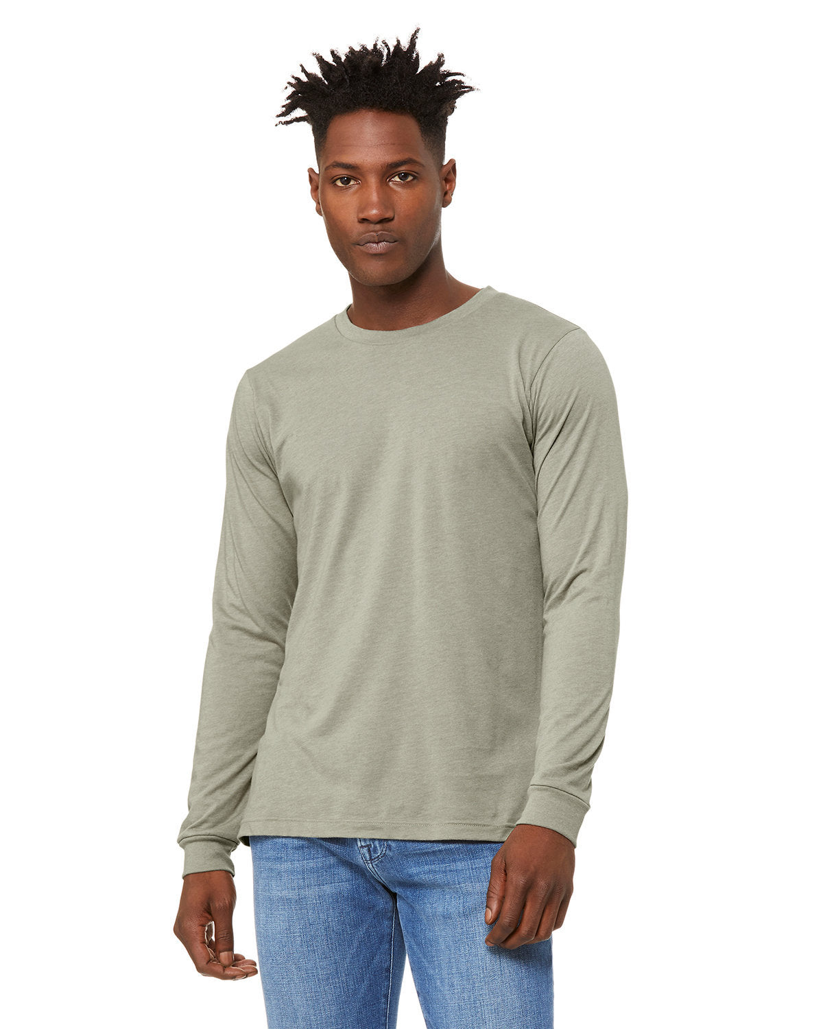 Bella + Canvas 3501CVC Unisex CVC Jersey Long Sleeve T-Shirt - Soft Cotton Blend Crewneck Tee for Men & Women - Perfect for Casual Wear, Layering, and Workout Comfort