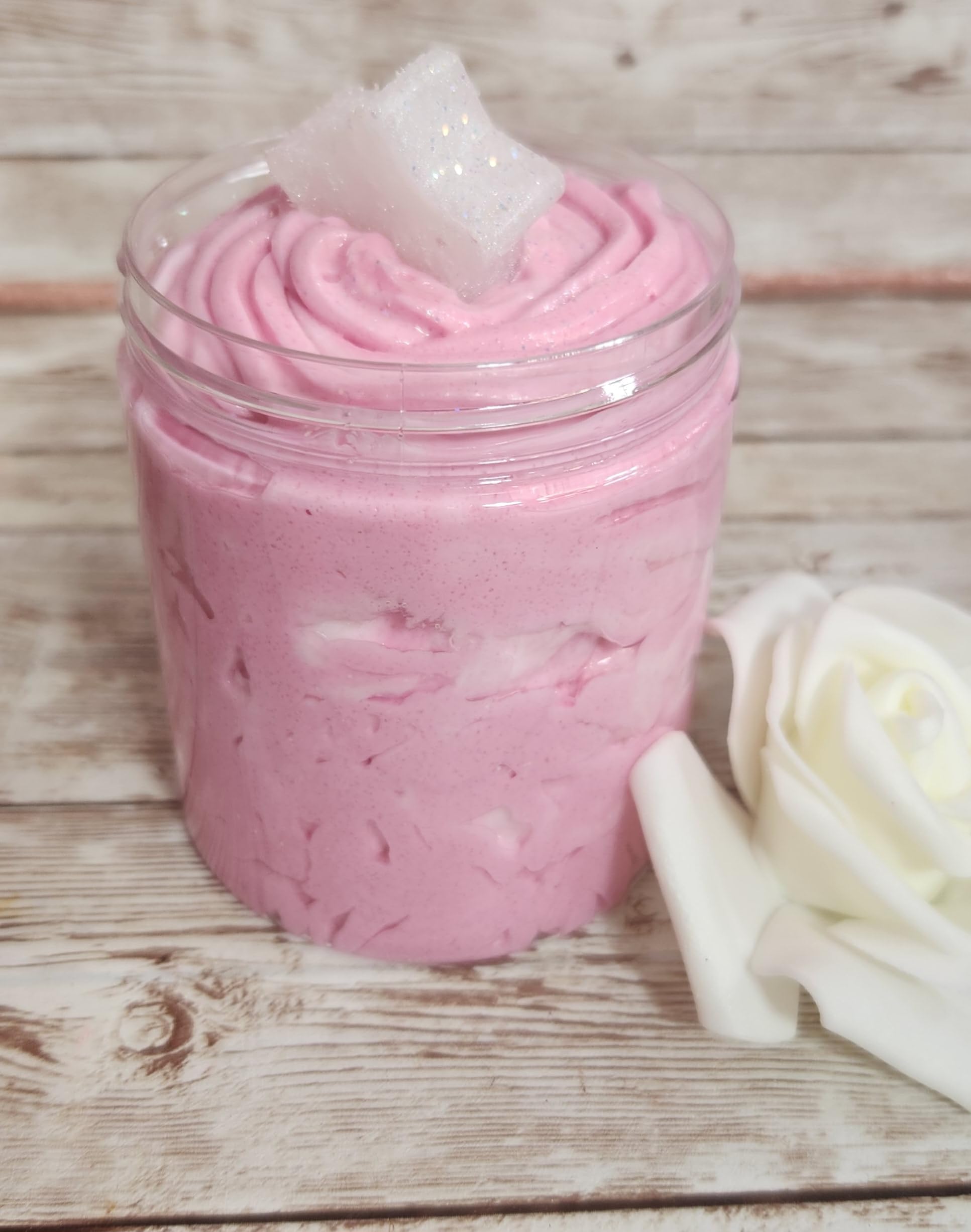 Winter Candy Apple Whipped Body Butter - Handmade with Shea, Cocoa & Mango Butter - All Natural Luxury Body Frosting (4 oz) - Perfect for Dry Skin Care & Holiday Gift Giving