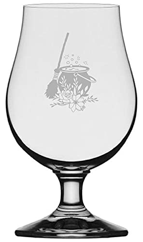 Happy Halloween Witches Cauldron Beer Glass - 13.25oz Iona for Parties
