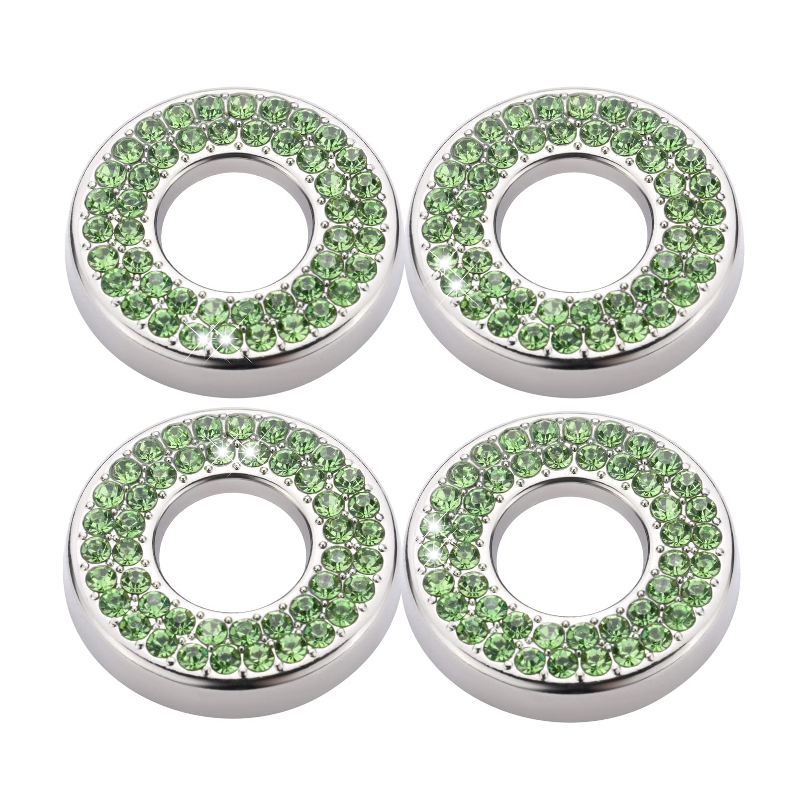 Stylish Green Rhinestone Car Door Lock Cover - Elegant Bling Accessory for Mercedes C Class - Perfect for Women's Car Interior Decor & Personalization