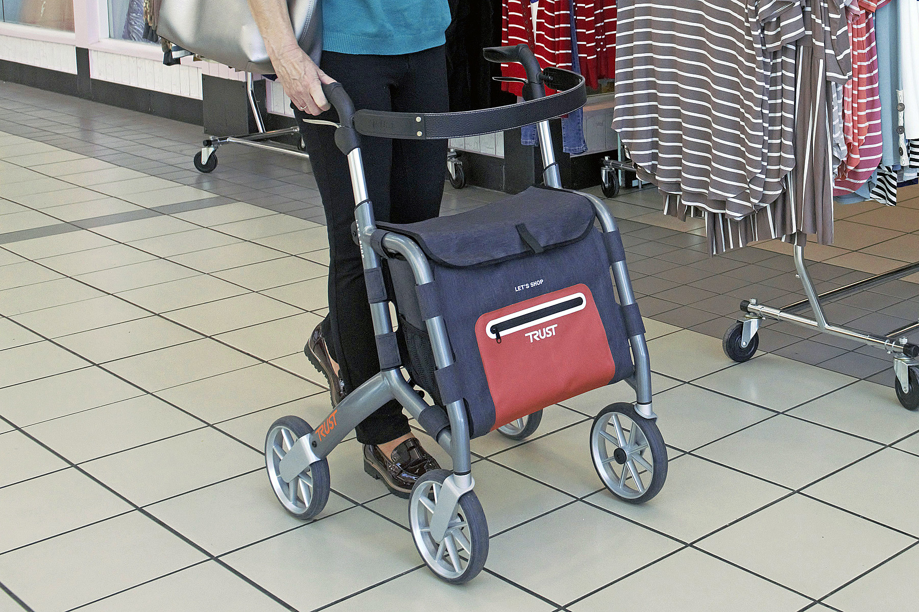 Premium 4-Wheel Rollator Walker with Seat and Basket - Lightweight Folding Mobility Aid for Seniors & Adults - Ideal for Shopping, Travel, and Outdoor Activities