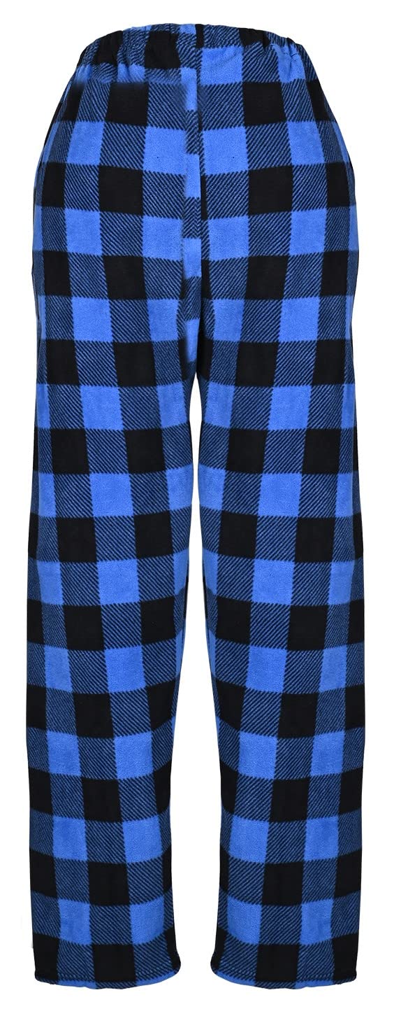 Cozy Boys Fleece Pajama Pants - Plaid Sleepwear for Big Boys Size 8-18 - Perfect for Christmas, Winter Holidays & Sleepovers - Soft & Warm Lounge Pants for Kids & Teens