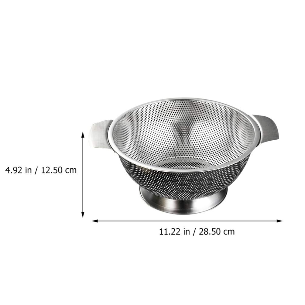 Stainless Steel Rice Washing Sieve - Kitchen Food Drain Bowl for Cooking & Drying