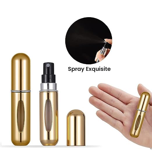 Anasis 6-Pack Refillable Perfume Atomizer Spray Bottles - 5ml Travel Size Portable Perfume Dispenser for Women & Men | Perfect for Airplane Carry-On, Gym Bag, Purse & On-The-Go Fragrance Touch Ups
