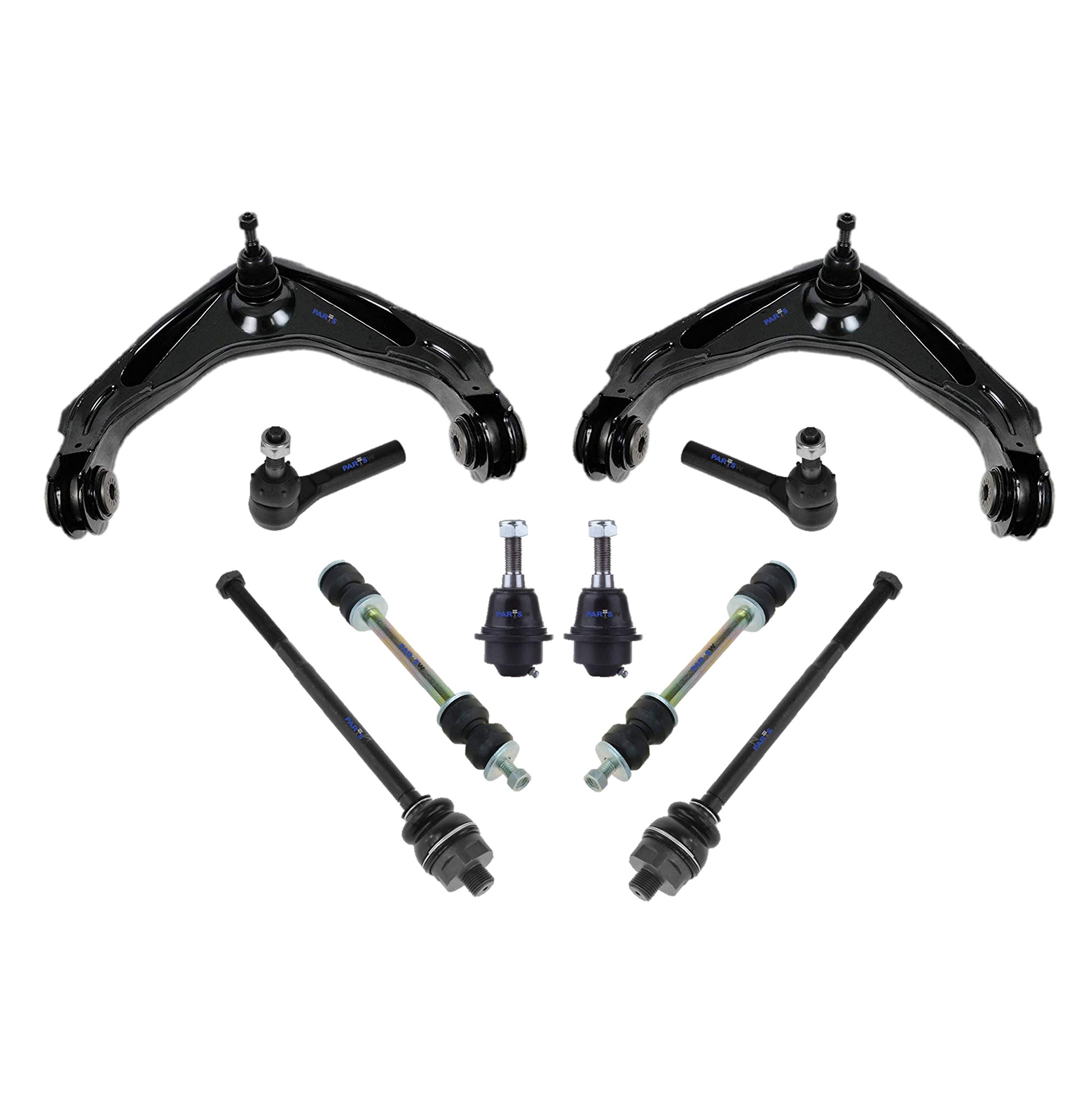 10-Piece Complete Suspension Kit for Chevrolet Avalanche 2500 & Silverado 1500 HD - Control Arms, Ball Joints, Tie Rod Ends, Sway Bars | Off-Road & Towing Upgrade | Heavy-Duty Replacement Parts