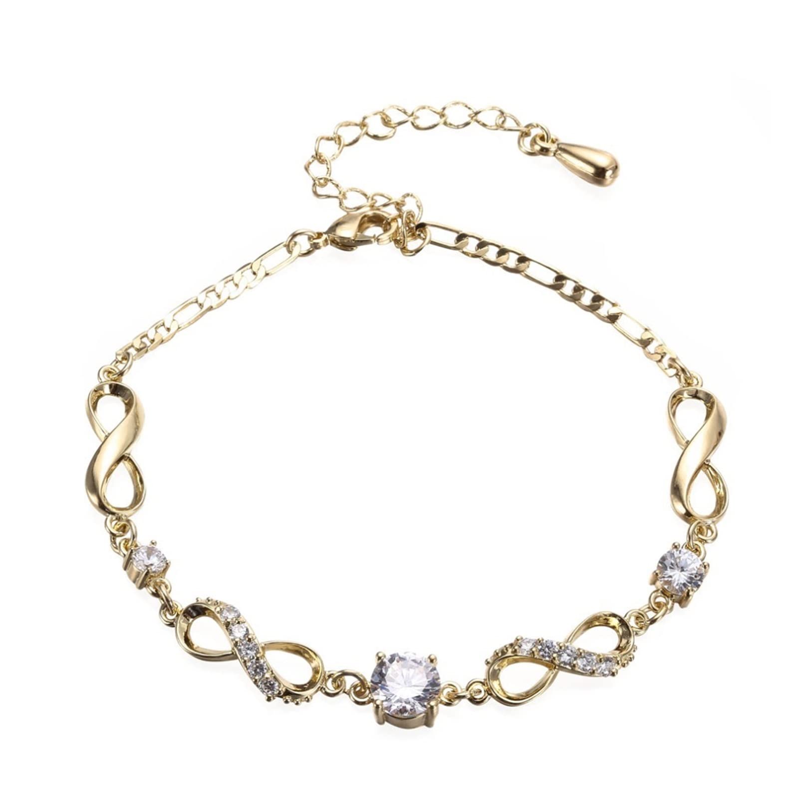 Elegant Gold Ankle Bracelet for Women - Sparkling Rhinestone Anklet Chain with Beaded Details | Perfect for Beach Weddings, Summer Sandals & Boho Fashion (Color: D)