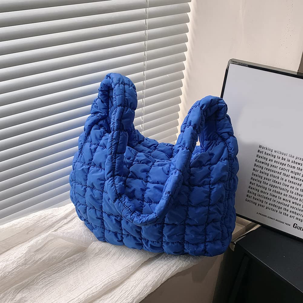 Quilted Puffer Tote Bag for Women - Large Lightweight Crossbody Shoulder Bag with Padding - Perfect for Work, Travel & Everyday Use