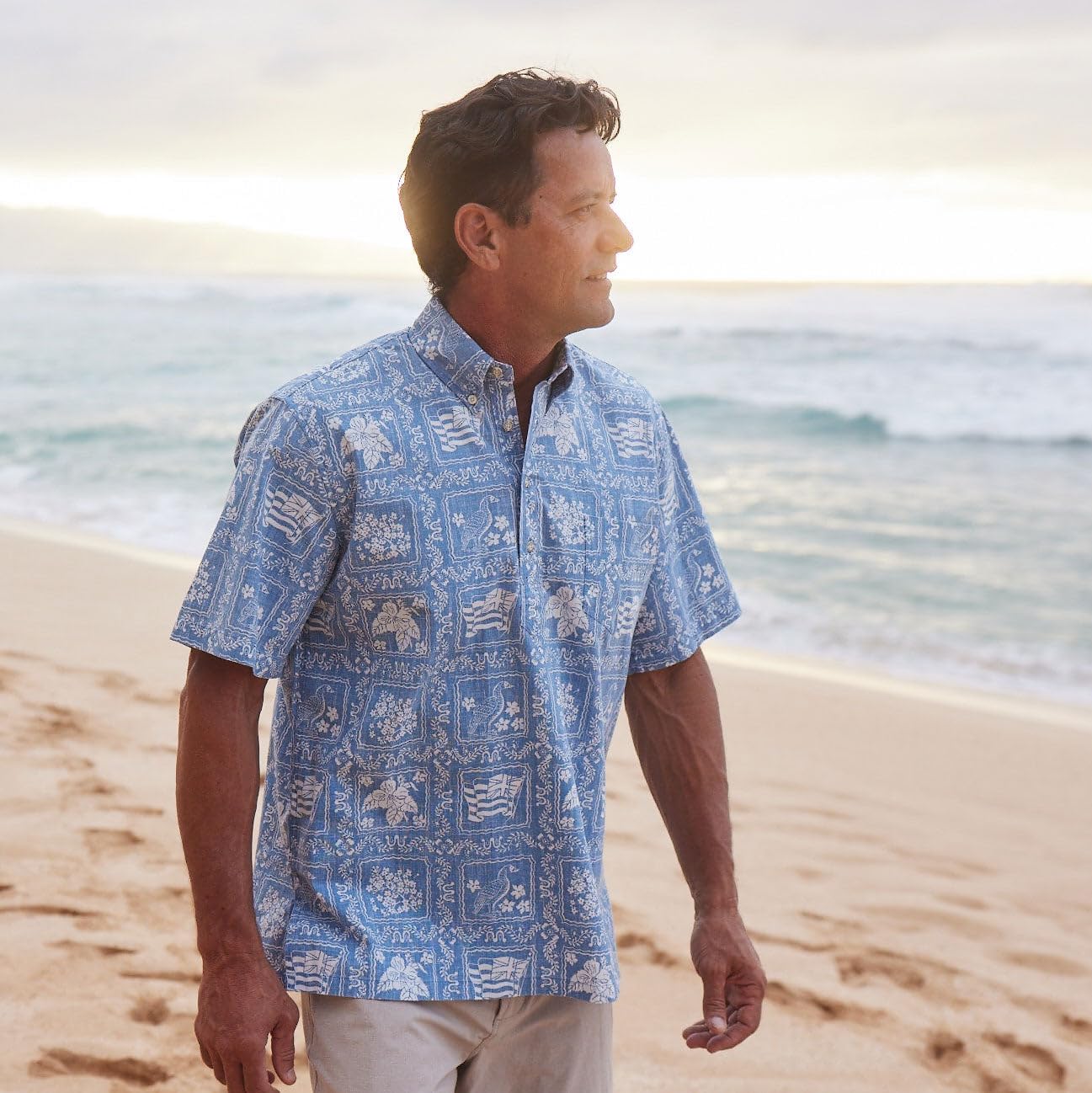 Reyn Spooner Men's Classic Hawaiian Aloha Shirt - Premium Tailored Button Up Casual Shirt for Beach, Vacation & Summer Outfits