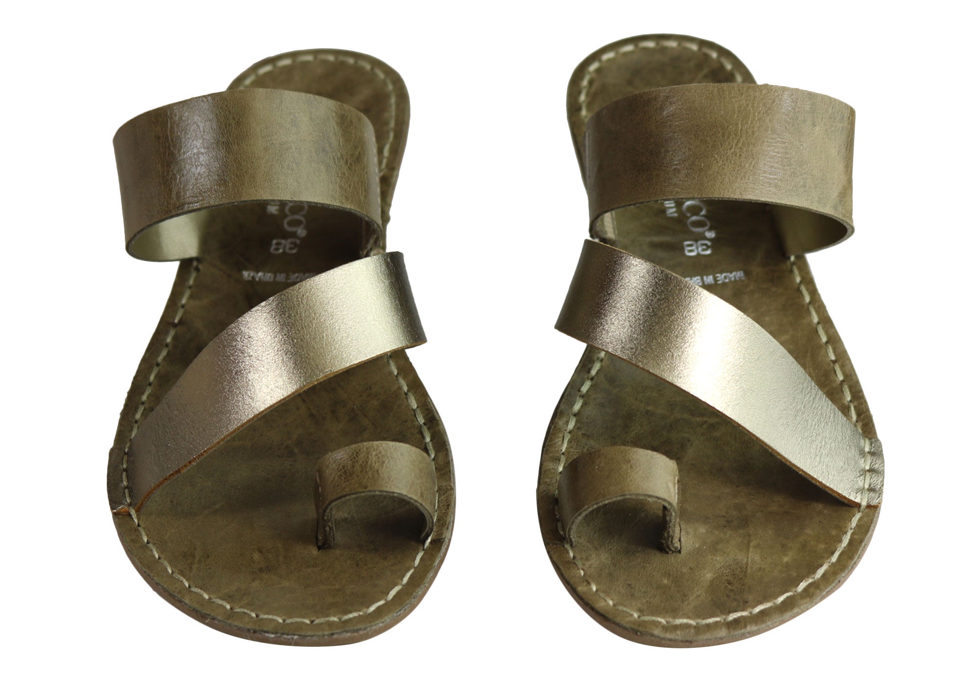 Andacco Felica Women's Comfort Leather Thongs Sandals - Handmade in Brazil - Perfect for Beach, Pool & Summer Vacations