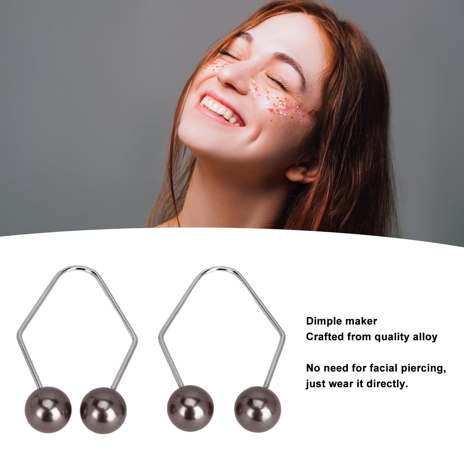 Facial Dimple Trainer Tool - Smile Enhancer & Cheek Dimple Maker Balls for Natural Beauty - Portable Face Exercise Device (Black) - Perfect for Home Use, Beauty Routines & Confidence Boosting