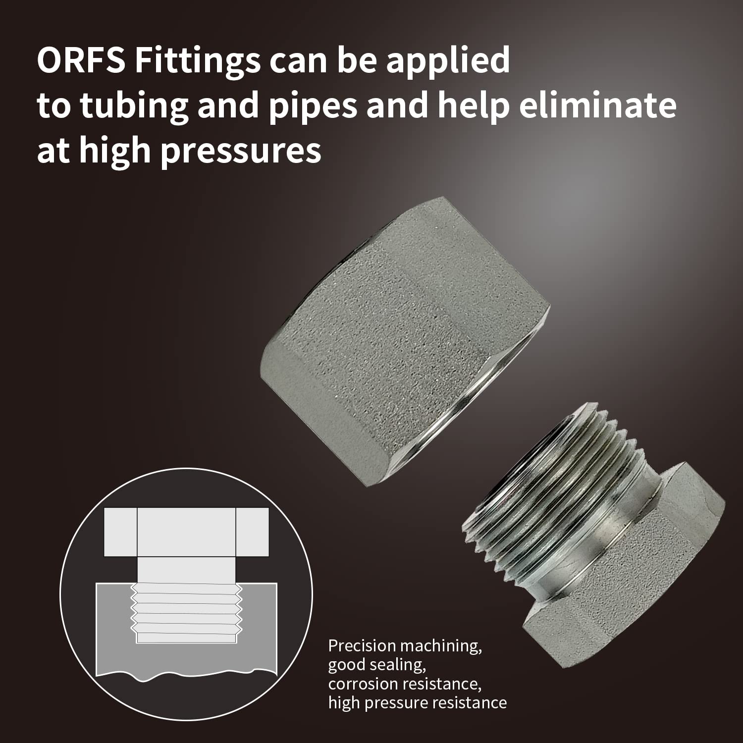 144-Piece JIC & ORFS Hydraulic Cap and Plug Kit - Industrial Hose, Tube & Pipe Fittings with Precision Threading (ORFS & 37° Dash Sizes 4,6,8,10,12,16) - Perfect for Hydraulic System Maintenance, Repair & Fluid Line Protection