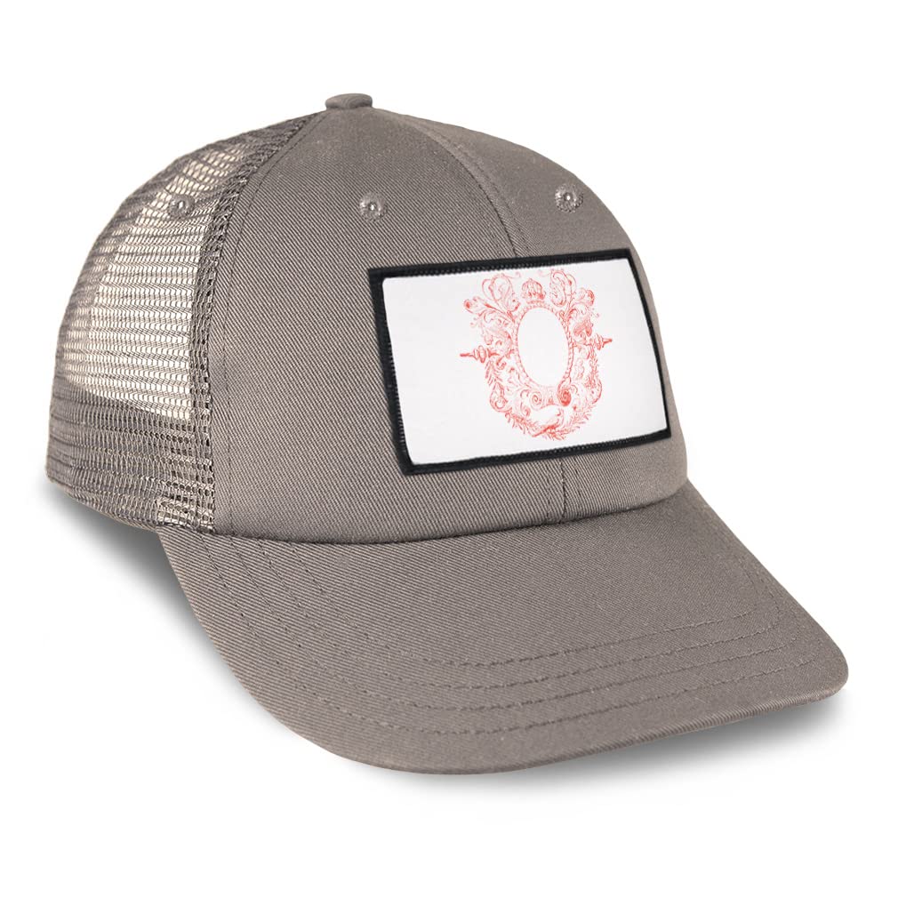 Vintage Trucker Baseball Cap with Antique Mirror Frame - Retro Patch Hat for Men & Women - Perfect for Outdoor Activities, Concerts, and Casual Wear