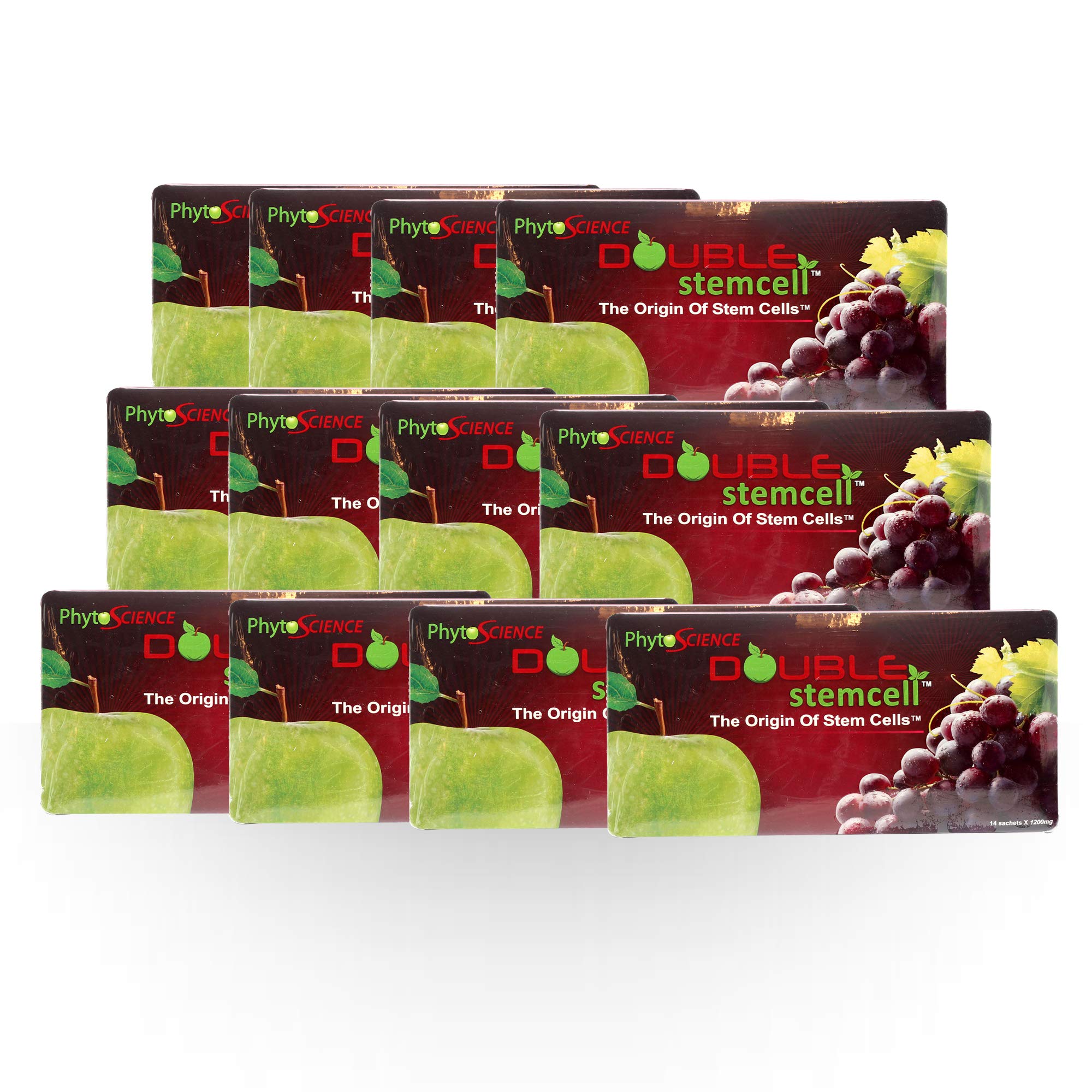 12x PhytoScience PhytoCellTec Apple Grape Double Stem Cell Serum - Anti-Aging Facial Treatment for Wrinkles & Skin Rejuvenation | Day & Night Moisturizer for Women & Men