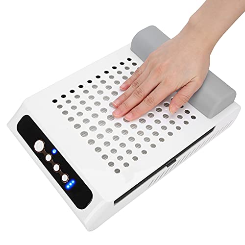 70W Professional Nail Dust Collector - High Power Nail Vacuum Suction Fan with Strong Wind & 3 Adjustable Files - Overheating Protection for Salon & Home Manicure - Perfect for Nail Art, Acrylics & Gel Polish Application