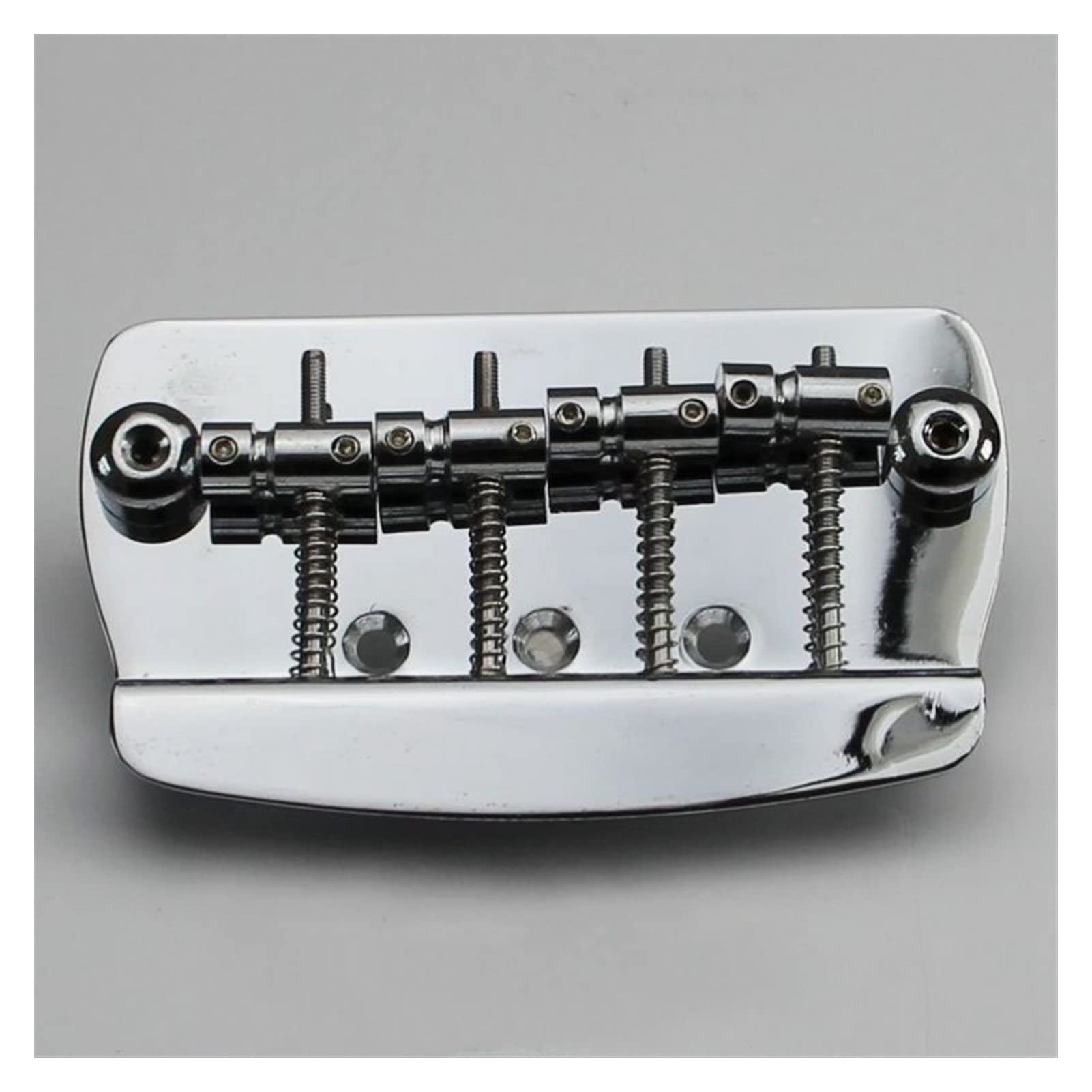 Chrome 4-String Hardtail Fixed Bridge for Electric Bass Guitar - Perfect for Rock, Jazz & Studio Recording