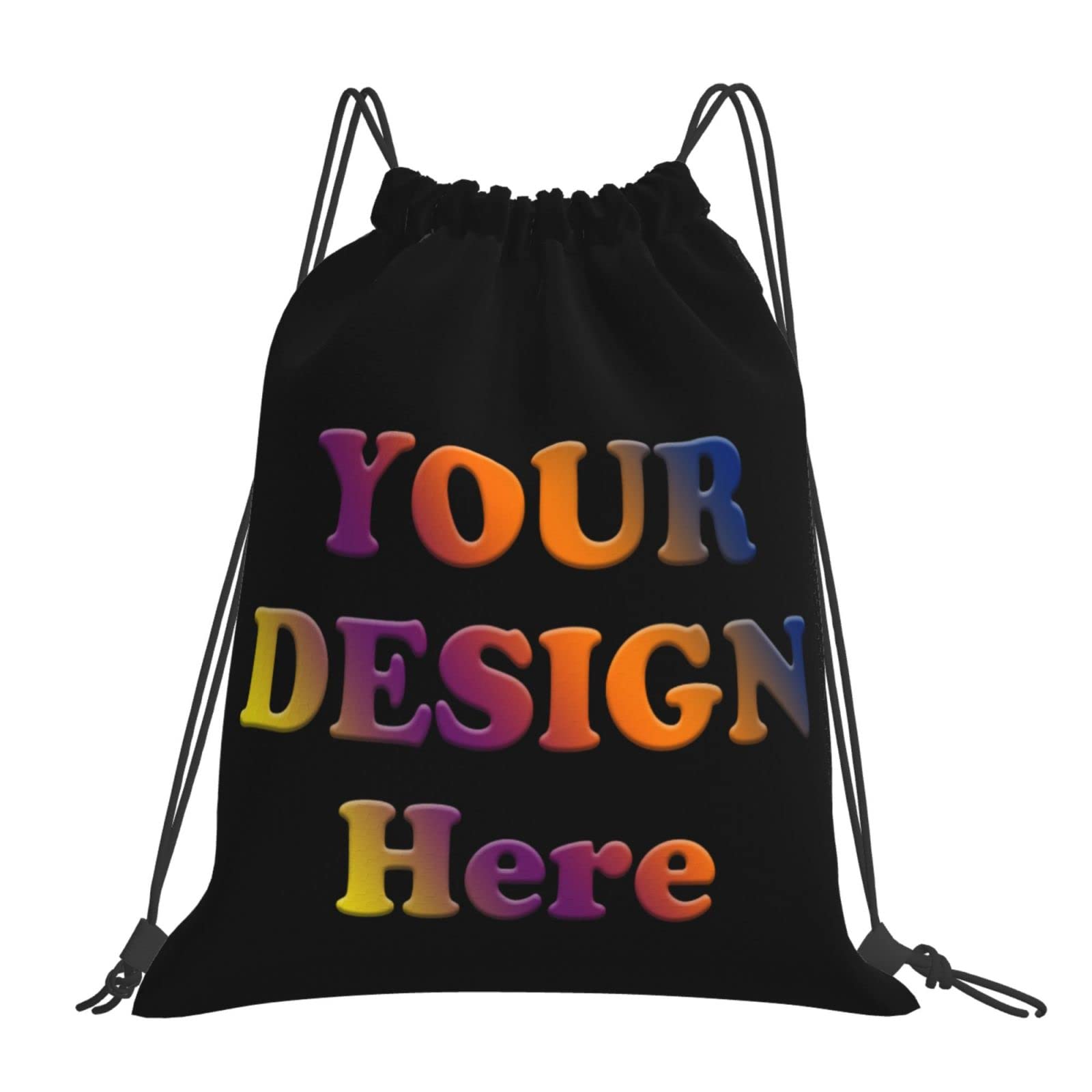 Custom Photo Drawstring Backpack - Gym, Yoga & Sports Bag