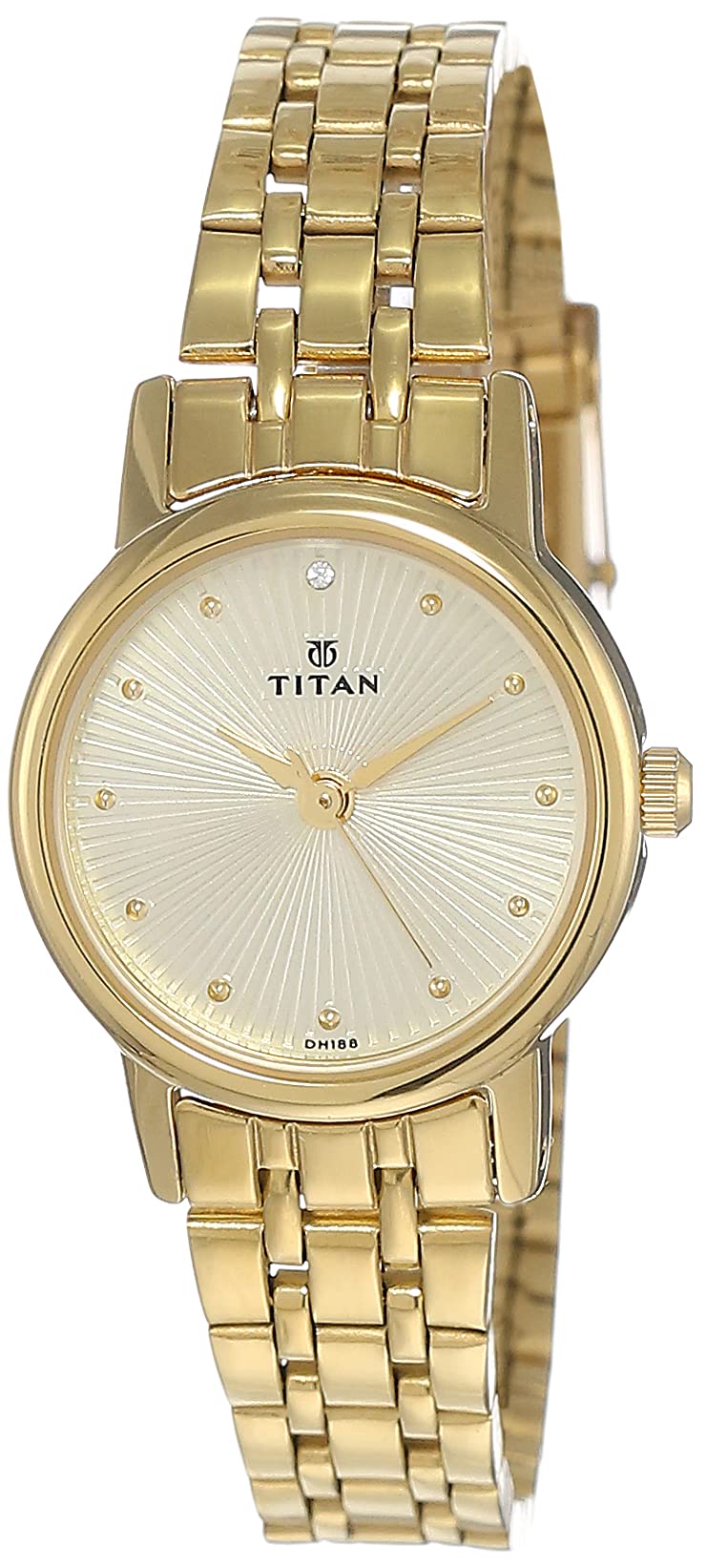 Titan Karishma Revive Analog Women's Watch with Champagne Dial - 2593YM01 | Elegant Timepiece for Office, Party & Special Occasions