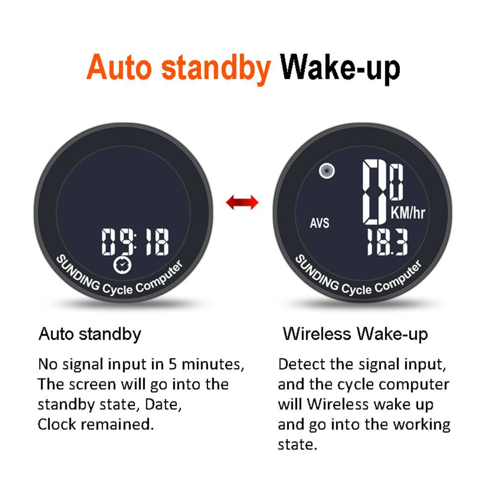 HXBER Waterproof Bike Computer - Wireless Cycling Speedometer with Multi-Function LCD Display for Road & Mountain Bikes - Perfect for Cycling, Training & Outdoor Adventures