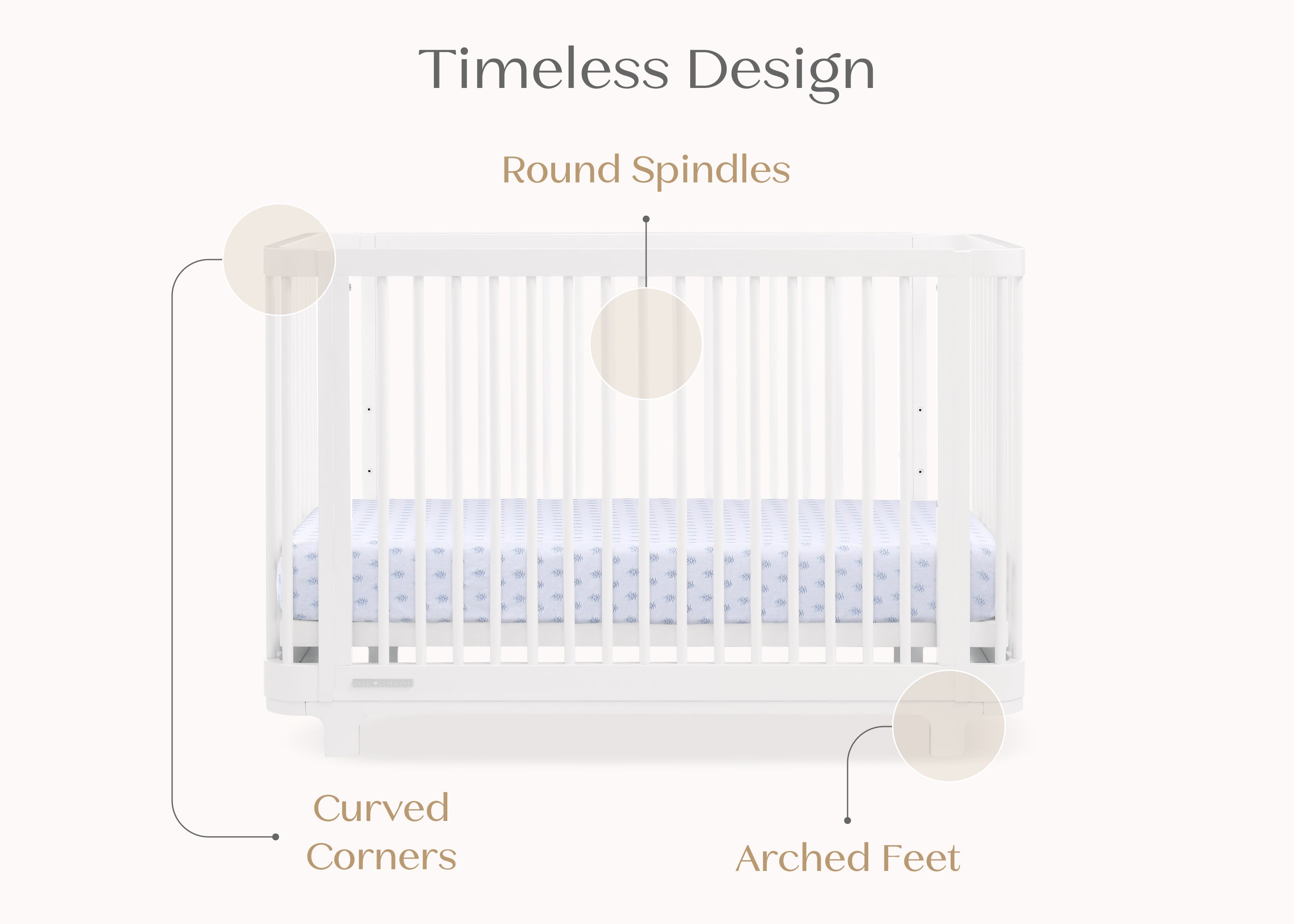 Nest 4-in-1 Convertible Baby Crib - Toddler Bed, Daybed & Full-Size Bed - Safe Nursery Furniture for Newborn to Teen - Perfect for Bedrooms, Daycare & Guest Rooms