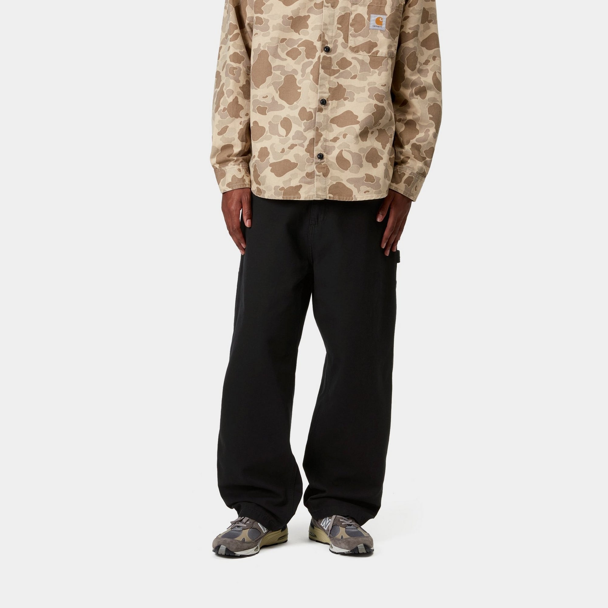 OG Single Knee Canvas Pants | Black Stone Washed | Workwear, Outdoor Activities & Casual Street Style