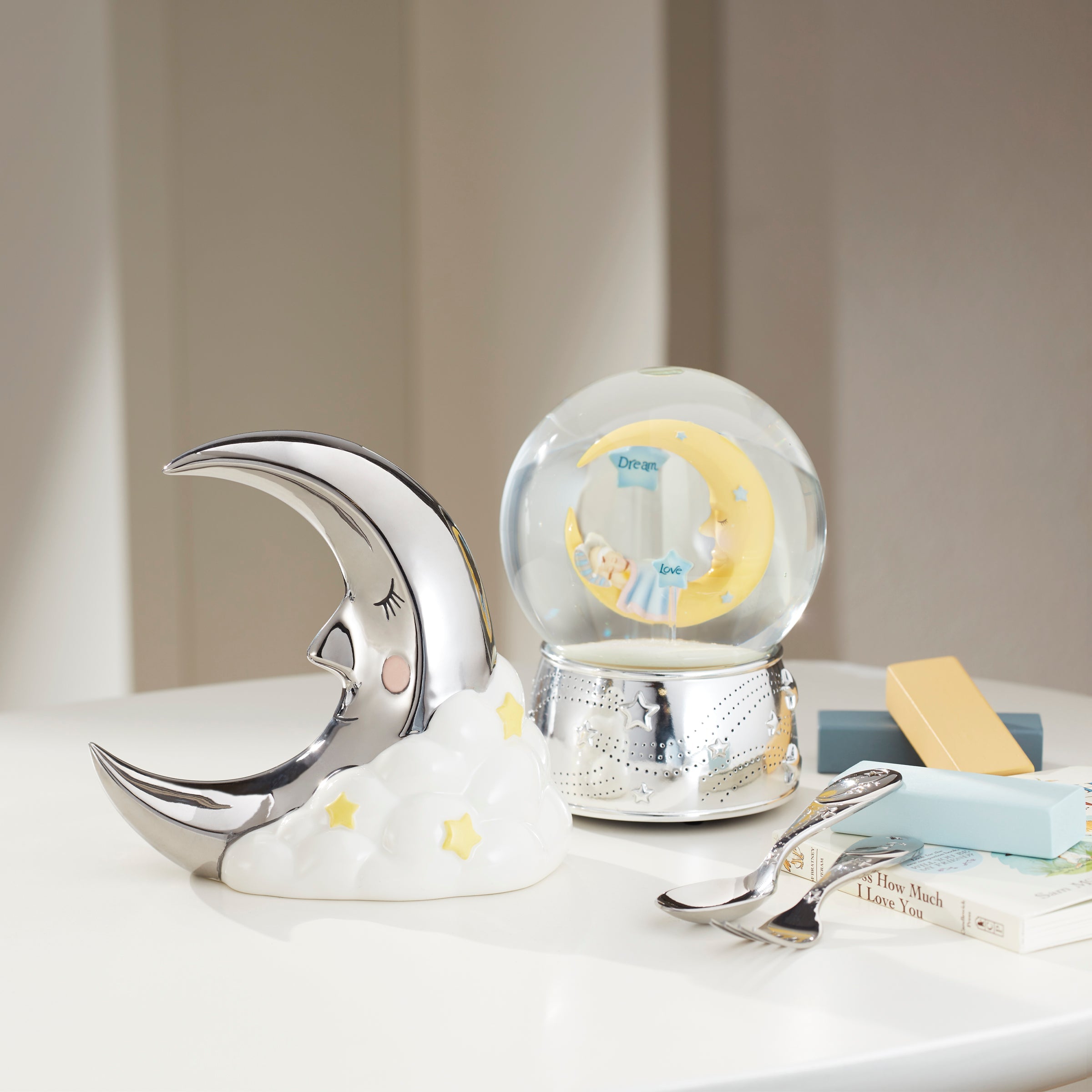 Sweet Dreams Moon Bank - LED Night Light & Piggy Bank for Kids - Perfect for Bedroom Decor, Gift for Children, and Saving Money