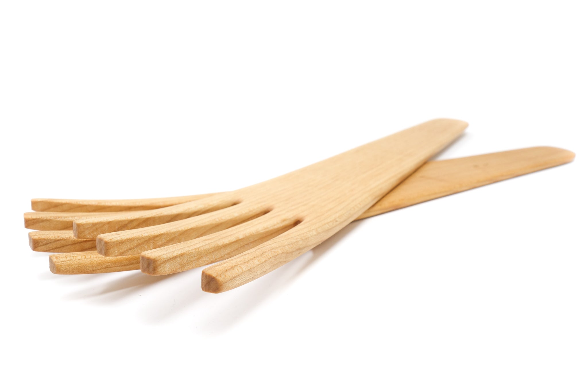 Eco-Friendly Wooden Salad Servers Set - Natural Bamboo Serving Utensils for Healthy Eating - Perfect for Salads, Pasta, and Family Gatherings