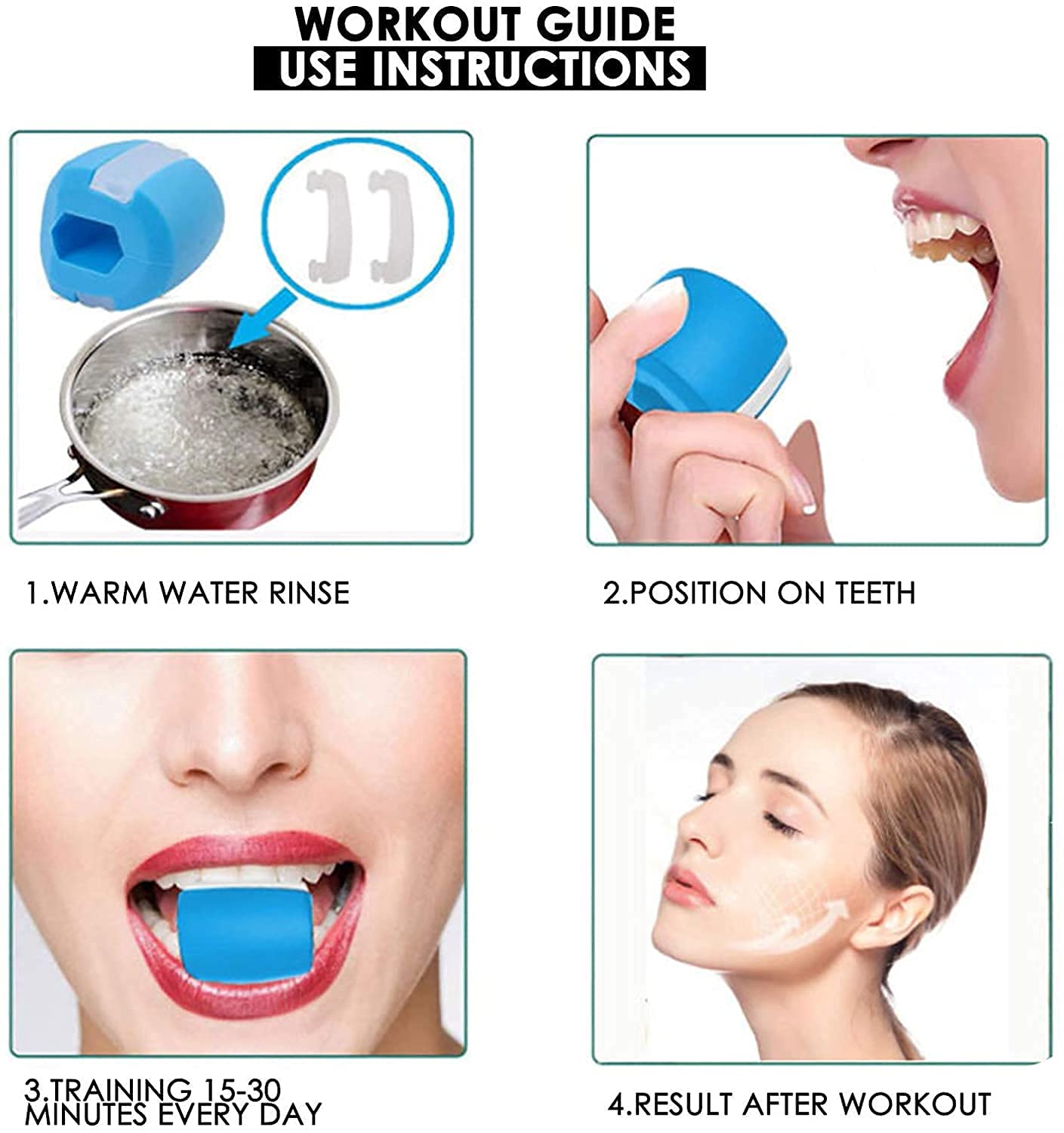 Overa Jaw Exerciser Ball - Double Chin Reducer & Jawline Shaper for Men and Women | Face Lift, Chin Slimming & Neck Muscle Toner | Perfect for Home Gym, Office Workouts & Facial Yoga (1 Pack)