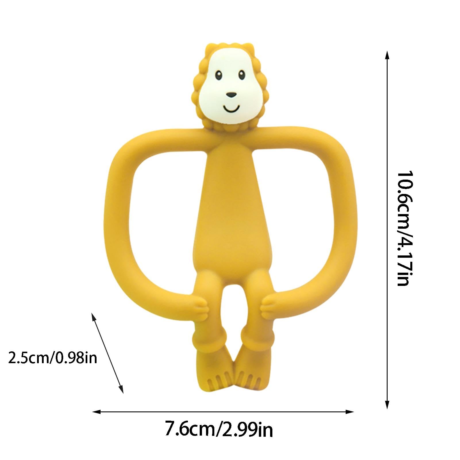 Lion Teether Toy for Babies & Toddlers - Food-Grade Silicone Teething Toy for Boys & Girls | Soothing Gum Relief, Easy to Grip & Clean | Perfect for Home, Travel & Daycare Use