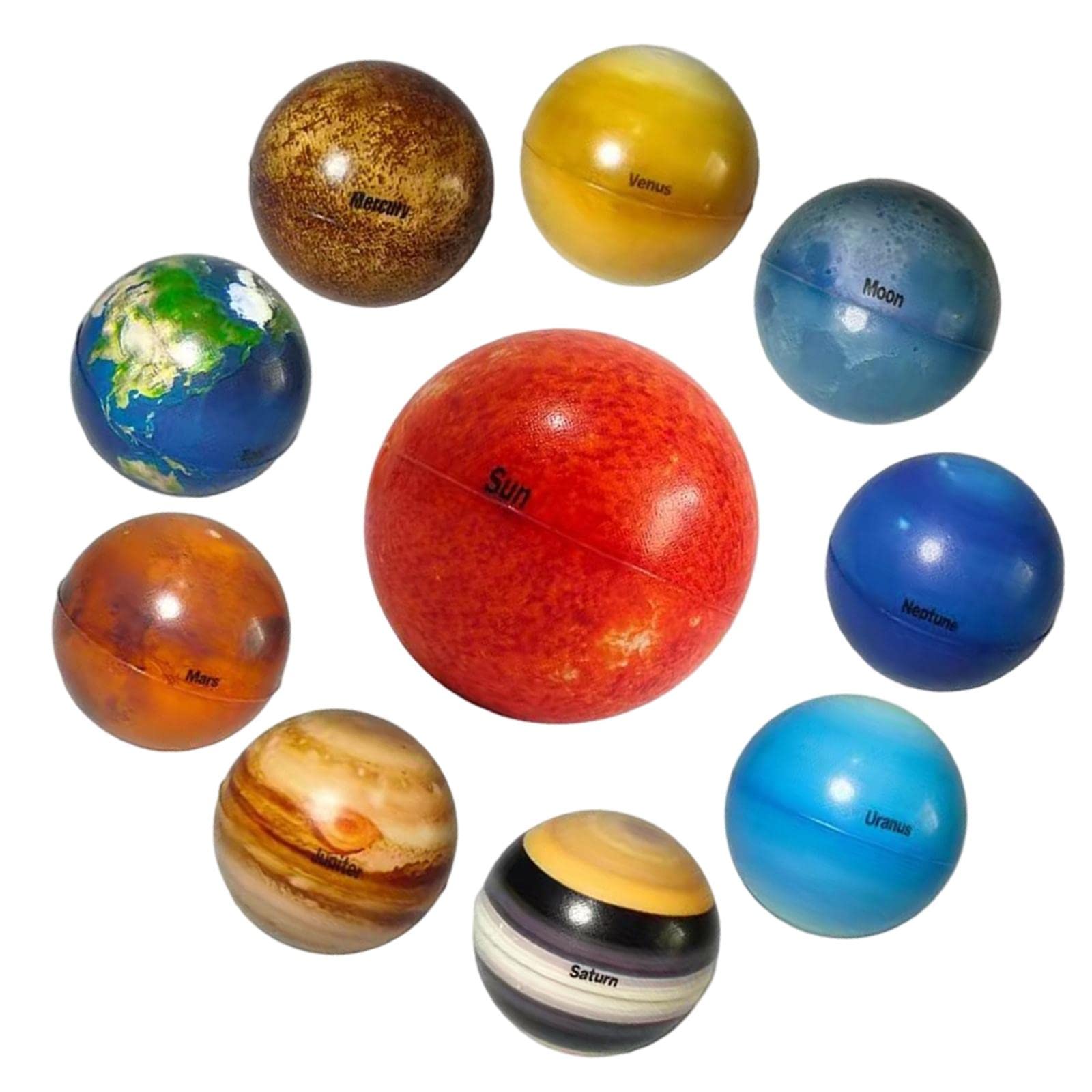 Colcolo 10-Piece Space-Themed Sensory Stress Balls - Educational Classroom Toys for Kids, Stress Relief & Decoration - Perfect for Learning, Play & Relaxation at Home or School