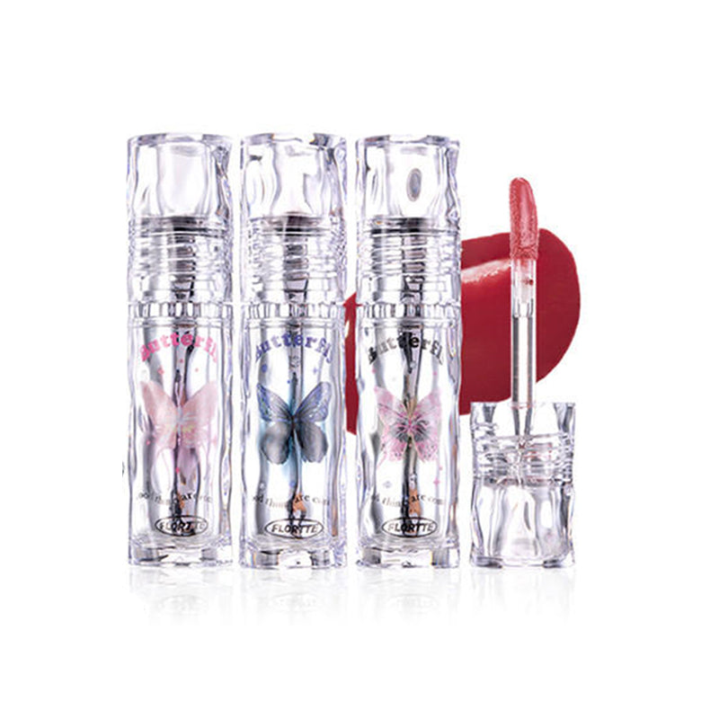 FLORTTE Gorgeous Merlia Lip Lacquer - Long Lasting Glossy Lipstick with Hydrating Formula, Vegan & Cruelty Free - Perfect for Date Night, Parties & Everyday Wear