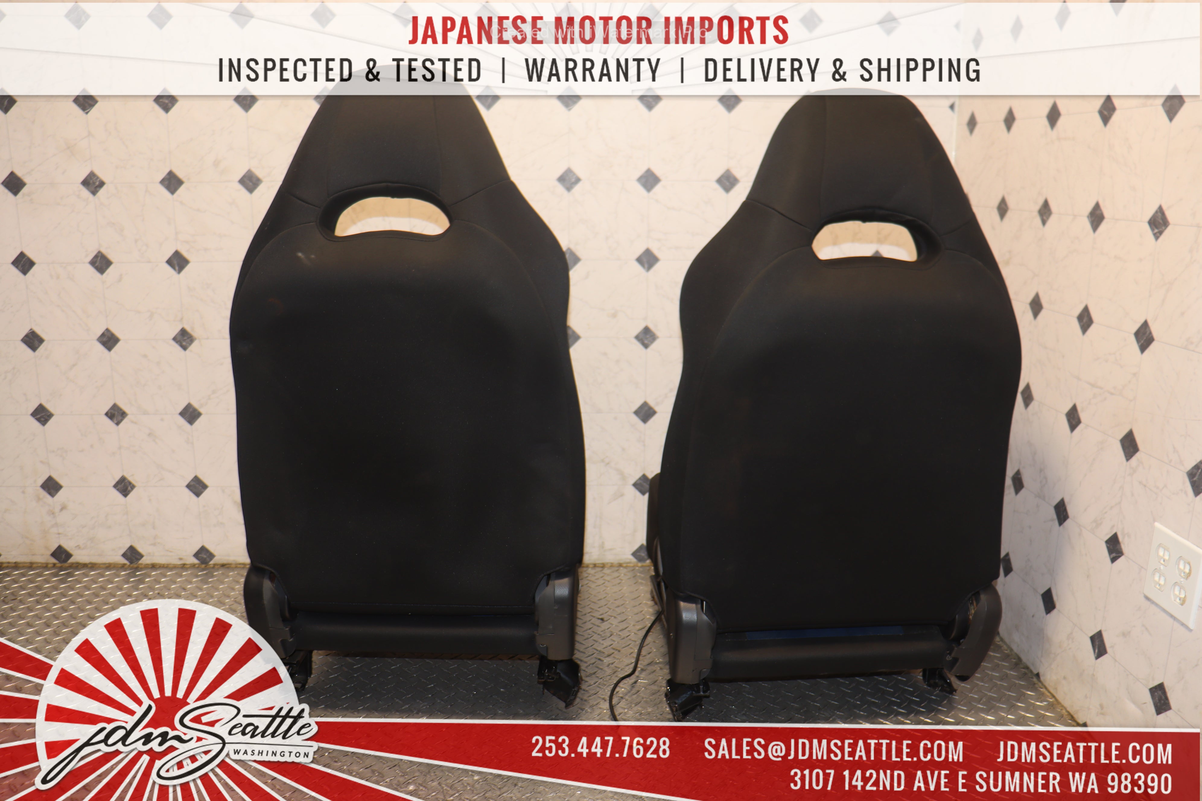 2002-2007 Subaru Impreza WRX STI GDB Complete Blue Front & Rear Seats - JDM Performance Upgrade for Racing & Street Use