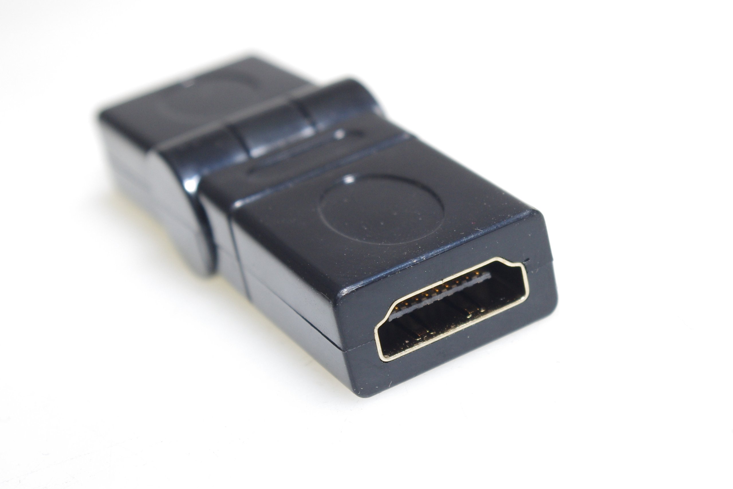SMAKN 360 Degree Rotating HDMI Male to Female Adapter - Flexible Angle Converter for TV, Monitor, Laptop & Gaming Setup