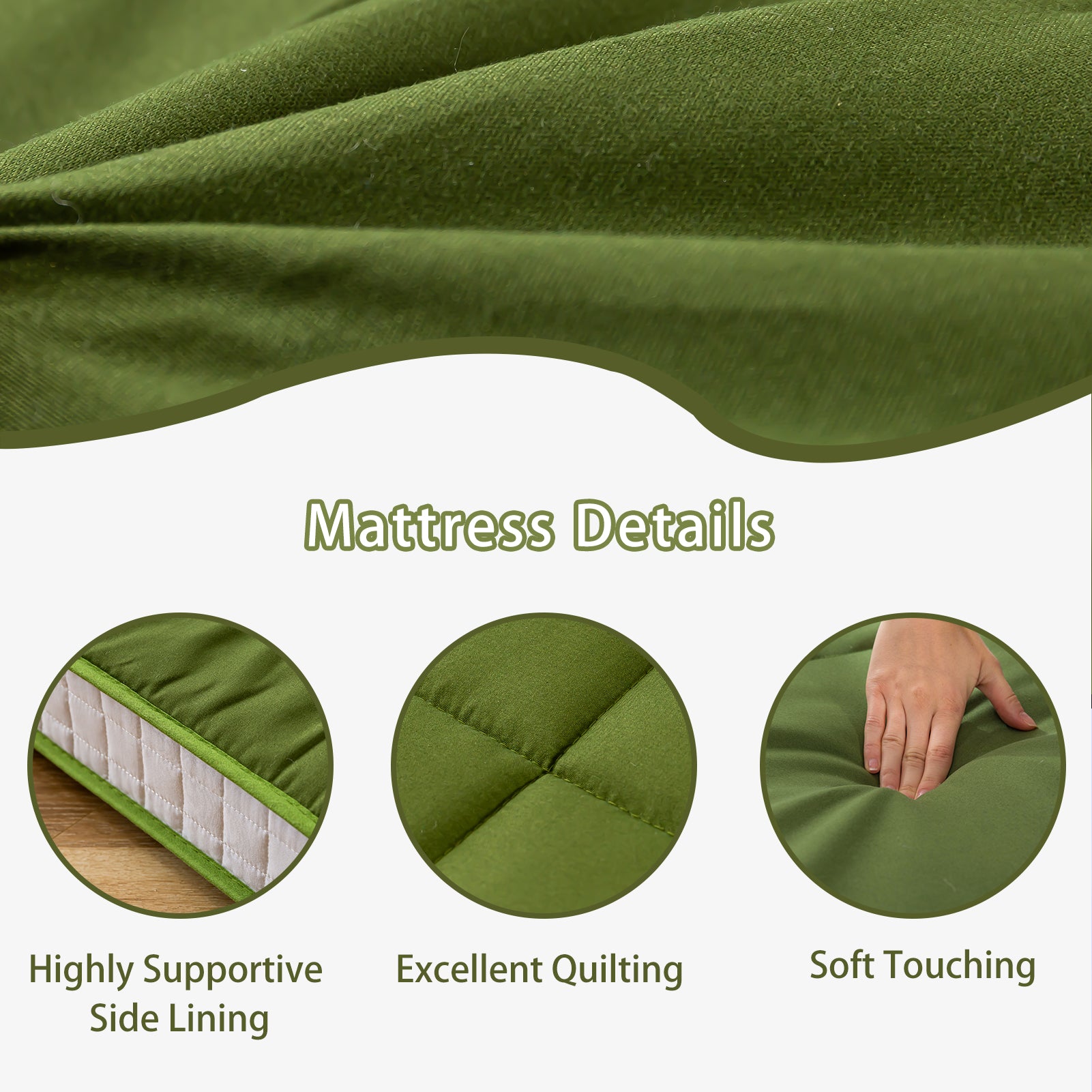 MAXYOYO 32 x 75 Inch Cot Size Futon Mattress - Foldable Floor Mattress, Tatami Mat for Guest Bed, Camping & Home Decor | Comfortable & Space-Saving Sleeping Solution