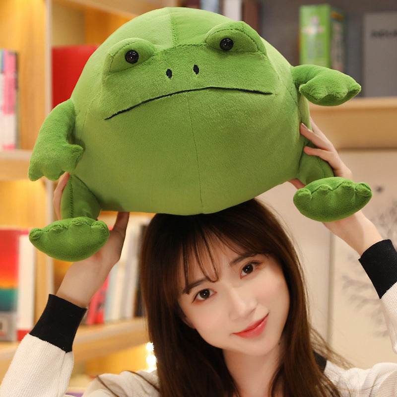 Giant Chubby Frog Plush Toy - Weighted Stuffed Animal for Stress Relief & Anxiety | Soft Hugging Companion for Kids & Adults | Perfect for Home Decor, Nursery, or Therapy Use