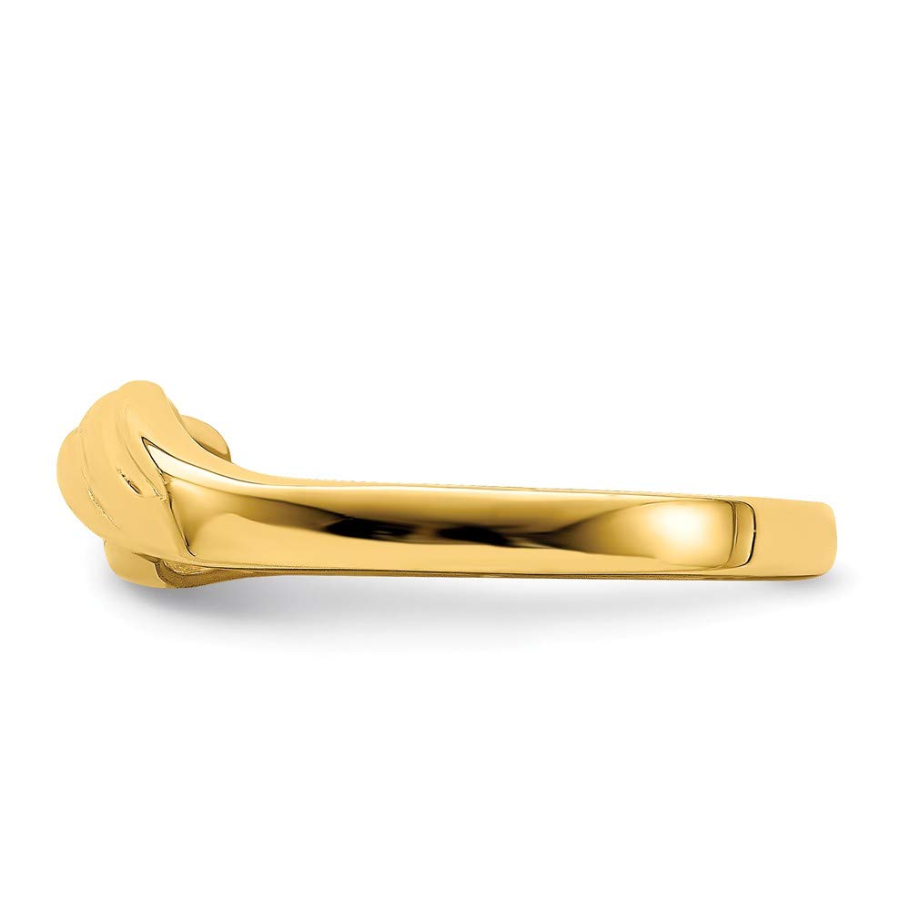 14K Solid Yellow Gold Freeform Ring Band - Elegant Minimalist Stackable Ring for Everyday Wear, Wedding, Anniversary & Gift Giving