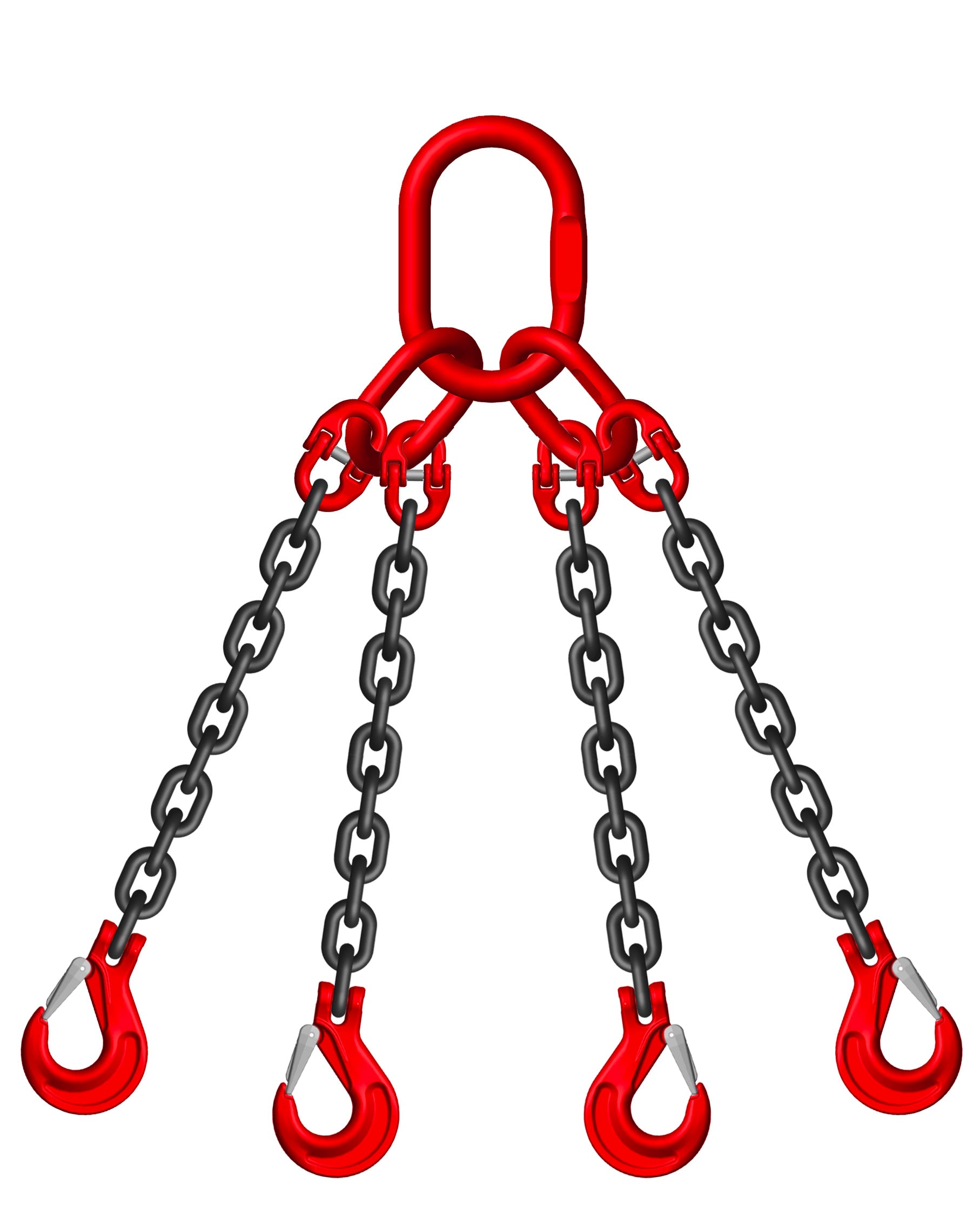 Heavy Duty Grade 80 13mm 4 Leg 11.20 Tonne Chain Slings - Perfect for Lifting, Rigging & Construction Work