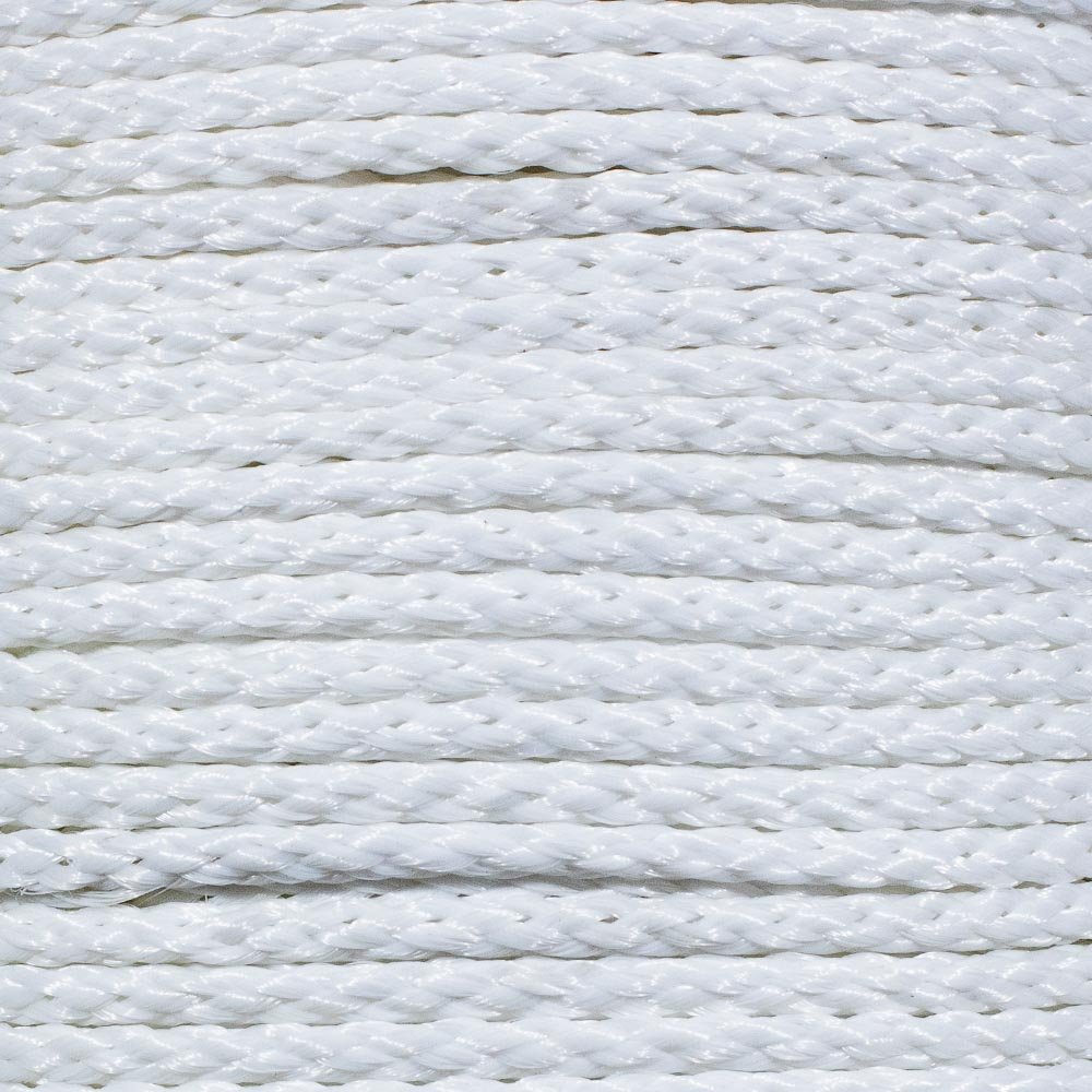 3/8 Inch Hollow Braid Polypropylene Rope - 500 Feet White Barrier Rope for Trail Marking, Crowd Control, Golf Courses - Durable Outdoor Safety Rope for Construction, Events & Marine Use