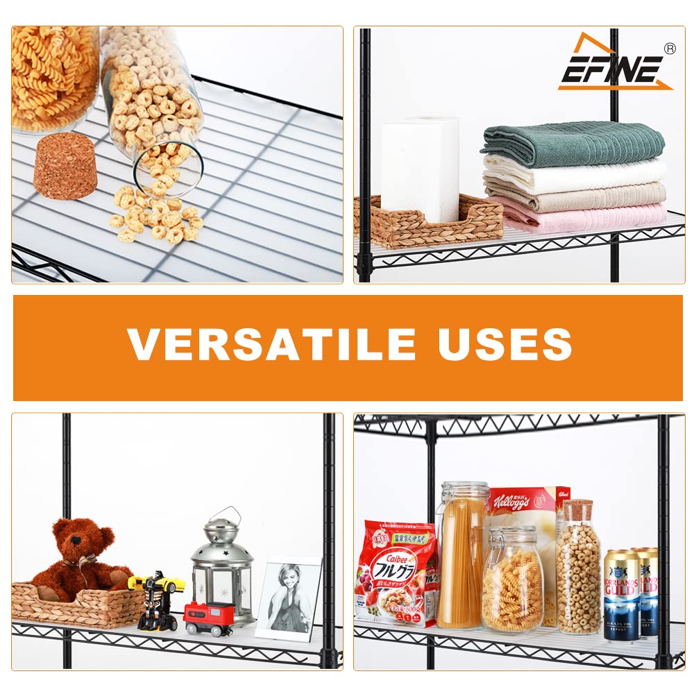 EFINE 2-Pack 5-Tier Adjustable Heavy Duty Carbon Steel Wire Shelving Unit - 30