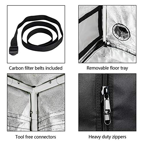 LY-6060 120cm Hydroponic Grow Tent with Viewing Window - Indoor Gardening System for Herbs, Vegetables & Plants | Portable Green & Black Design | Fast 3-7 Day Shipping | Perfect for Home Growers & Urban Farming
