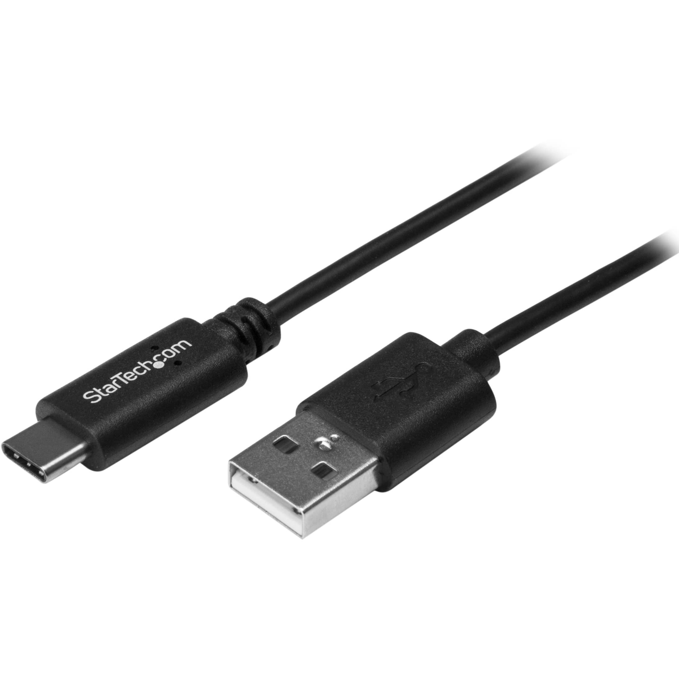 StarTech.com USB C to USB A Cable 3ft - USB 2.0 Type C Charger & Data Sync Cable for Smartphones, Laptops & Tablets - Compatible with iPhone 15, Samsung Galaxy, MacBook & More (USB2AC1M, Black)