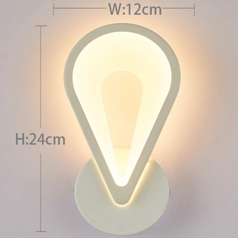 ANYE 11W LED Wall Sconce with PMMA Shade - Warm White Plug-in Wall Light with 5.9ft UL Certified Cord - Modern White Finish Wall Lamp for Living Room, Bedroom, Bathroom, Hotel & Cafe Decor Lighting BD1309