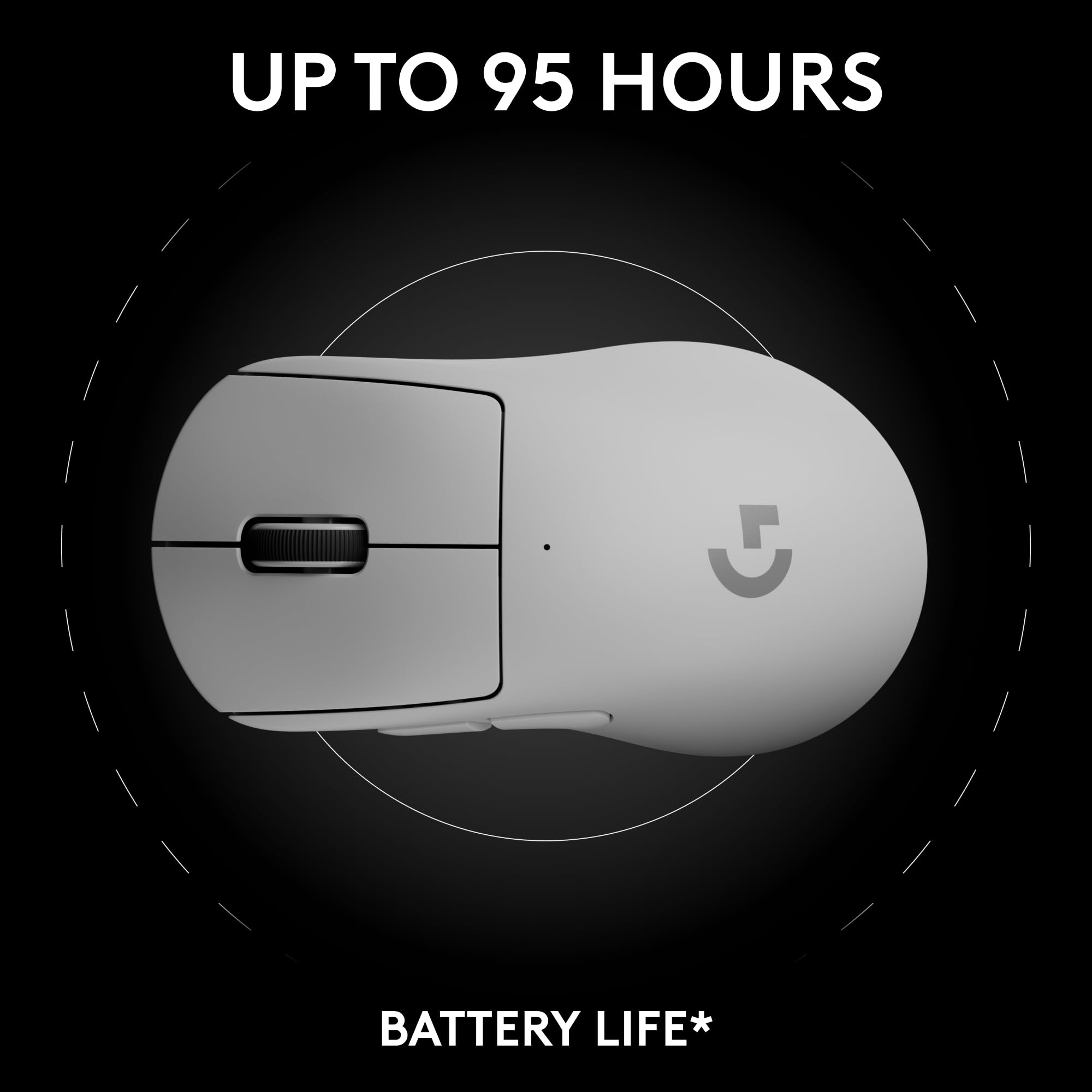 Logitech G PRO X Superlight 2 Wireless Gaming Mouse - 60g Ultra Lightweight, 5 Programmable Buttons, 44K DPI Sensor, USB-C Charging for PC & Mac (White) | Perfect for Esports, FPS & Competitive Gaming