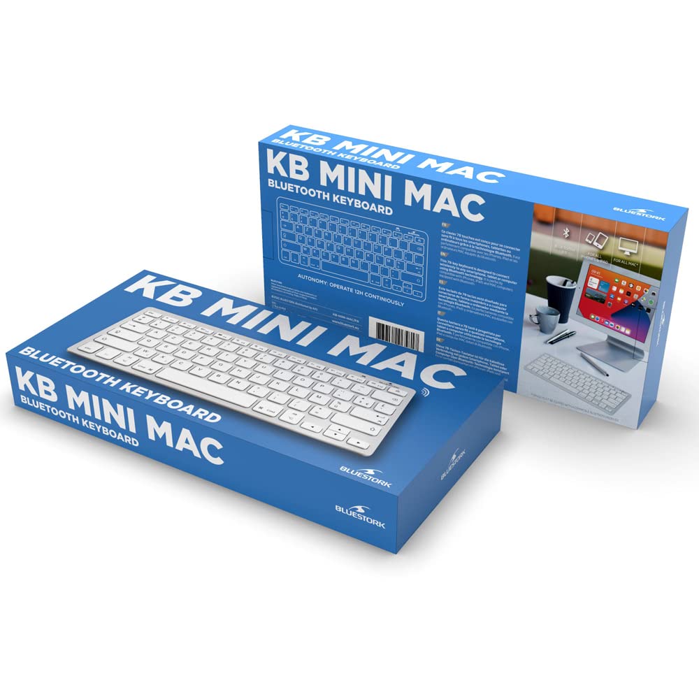 Bluetooth Wireless Keyboard for Mac, MacBook Pro/Air/Mini, iMac, iPad Air/Pro, iPhone - Compact Ultra-Thin Lightweight Silent AZERTY French Keyboard | Perfect for Home Office, Travel & Remote Work